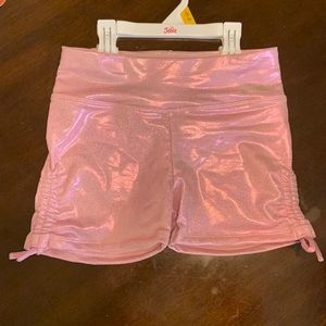 JUSTICE GLITER PINK BIKERS  (GIRLS) NWT